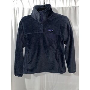 Patagonia Re-Tool Snap-T Women's Small Dark Gray Pullover Fleece Sweater Jacket